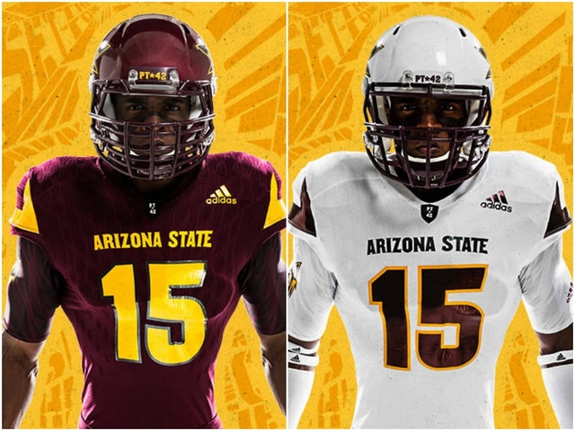 Designed by Adidas, ASU unveiled its football uniforms today for the ...